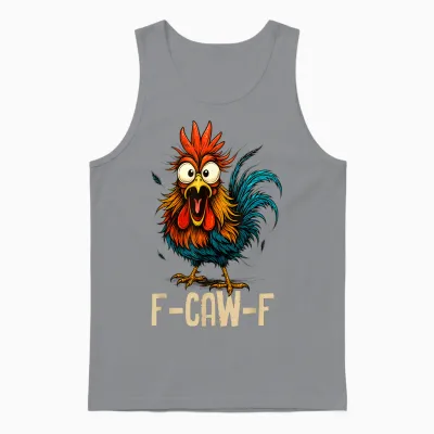F Caw F Rooster Funny Bird Fcawf Chicken Whisperer Fawk Off Unisex Tank Top - Sport Grey