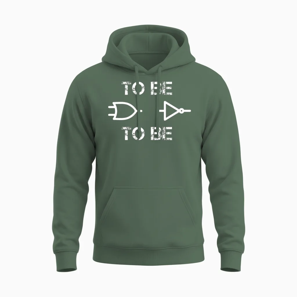 Logic Circuit Electrical Engineering Unisex Hoodie in Military Green