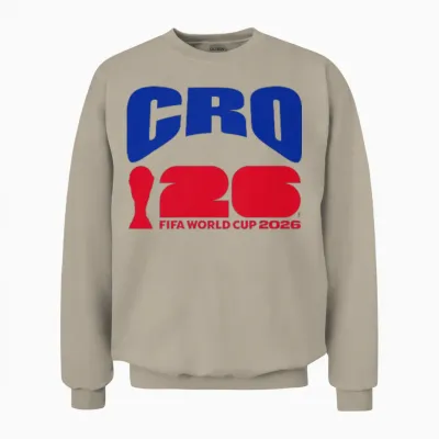 Kids Fifa World Cup26 Croatia Ball in Goal Unisex Sweatshirt - Sand