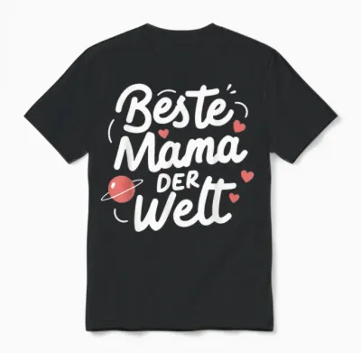 Beste Mama Der Welt Muttertag Geburtstag Mutter Sohn Tochter Unisex T-Shirt - Black