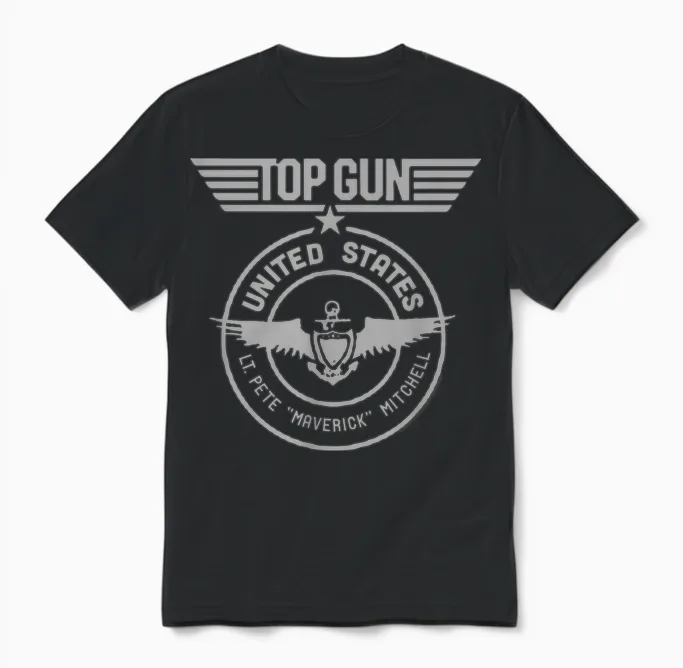 Top Gun Lt. Maverick Mitchell Seal Classic Action Movie Unisex T-Shirt in Black