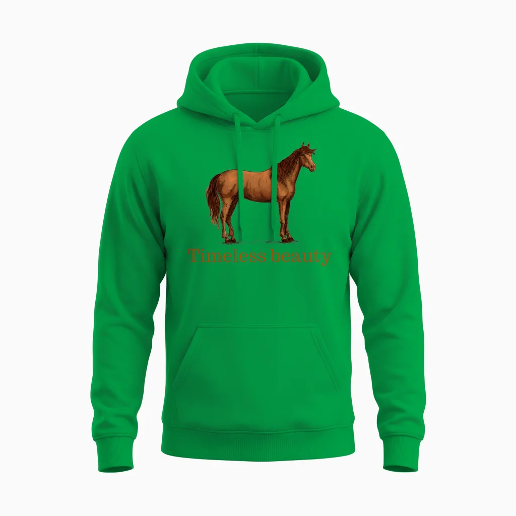 Arabian Horse - 9 - Lovers Unisex Hoodie in Irish Green