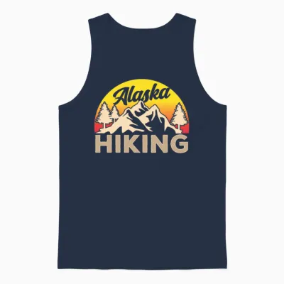 Alaska Hiking Hike Nature Hiker Unisex Tank Top - Navy