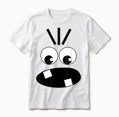 Creepy Carrots Face Funny Halloween Costume Kids and Adults Unisex T-Shirt - White