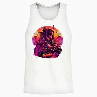 Samouraï Unisex Tank Top - White