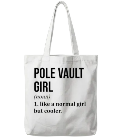 Pole Vault Pole Vault Pole Vault Tote Bags - White