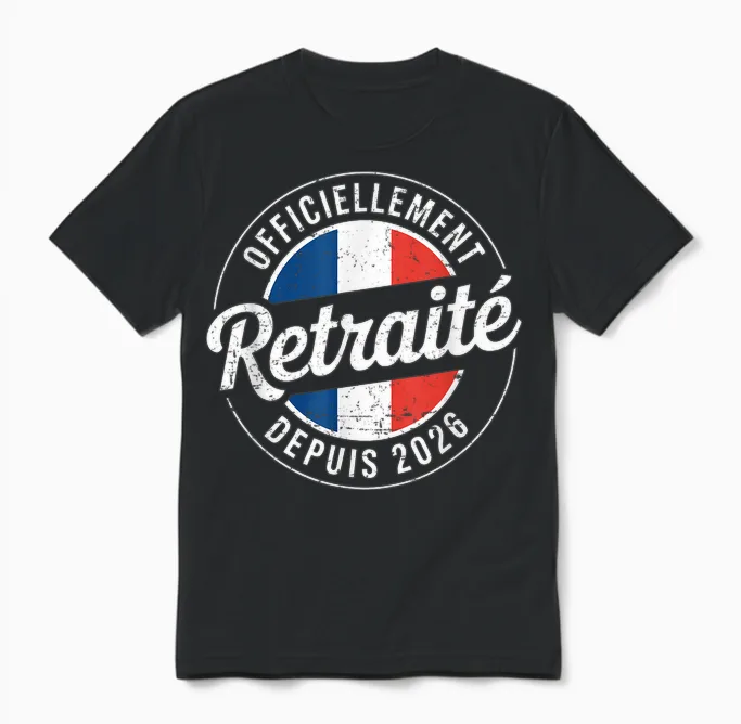 Retirement 2026 Man Officially Retired Unisex T-Shirt in Black