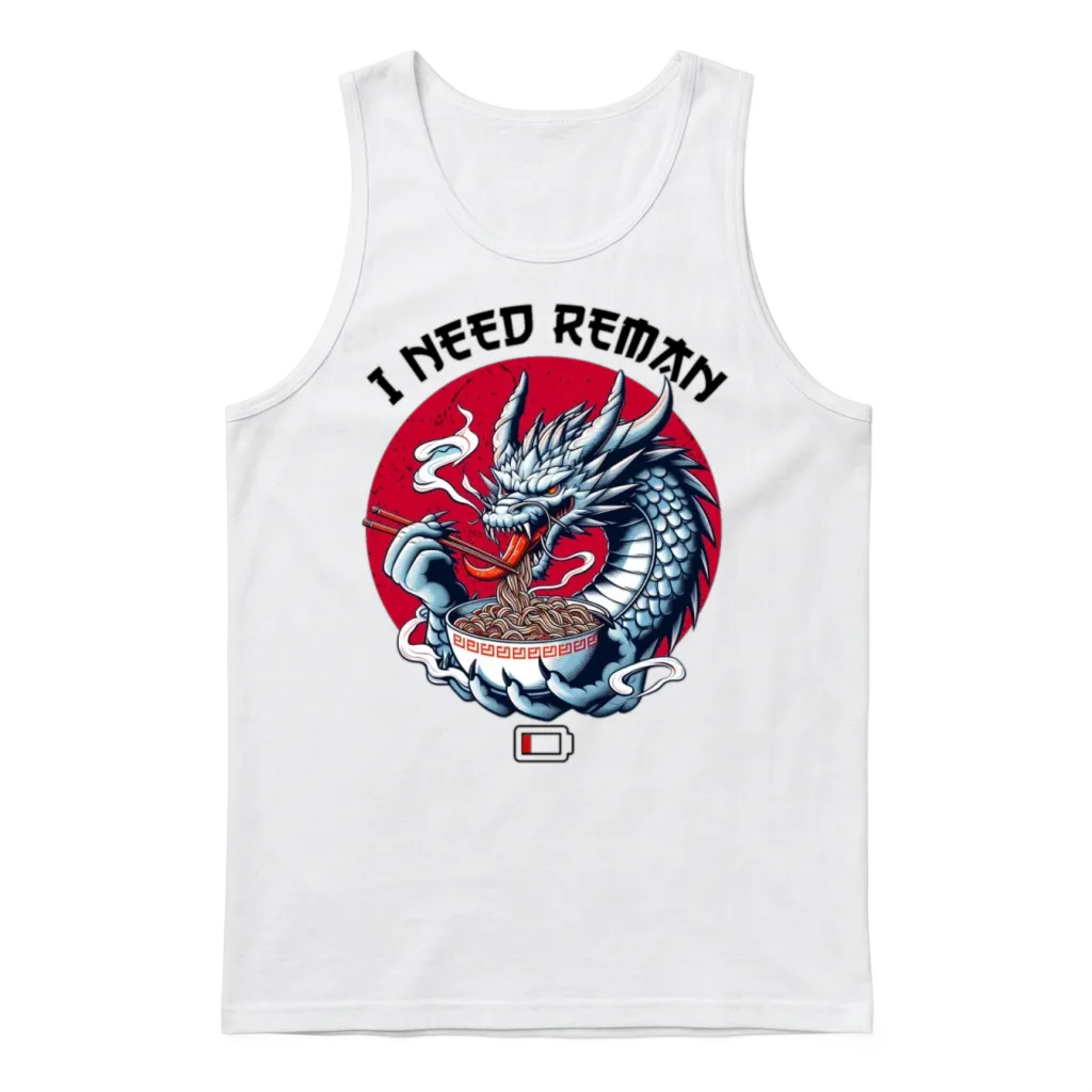 I Need Ramen Funny Life Eat on Kids' Sport Unisex Tank Top - White