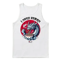 I Need Ramen Funny Life Eat on Kids' Sport Unisex Tank Top - White – 1