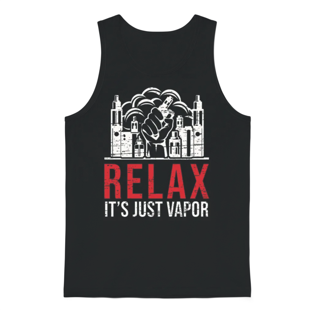 It's Just Vapor Vape Smoker E Cigarette Vaping Unisex Tank Top - Black