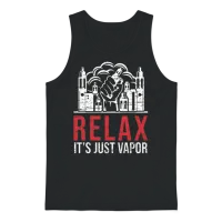 It's Just Vapor Vape Smoker E Cigarette Vaping Unisex Tank Top - Black – 1