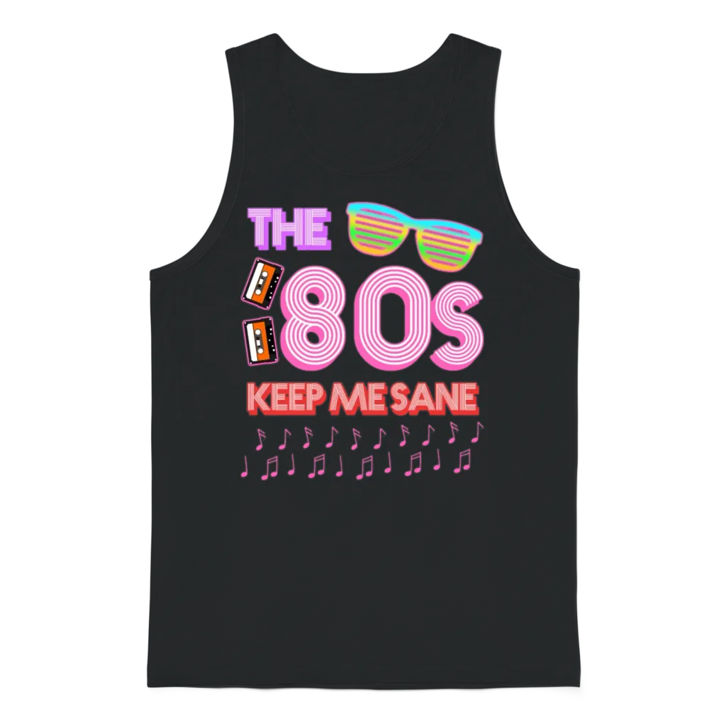 80s Retro 1980 Unisex Tank Top - Black