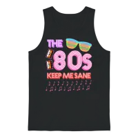 80s Retro 1980 Unisex Tank Top - Black – 1