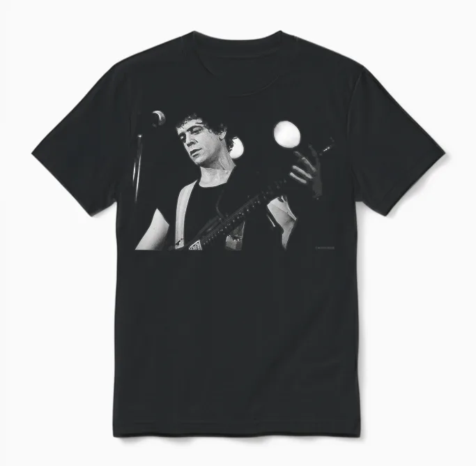 Lou Reed Perorming Live Boston 1980 by Michael Grecco Unisex T-Shirt in Black