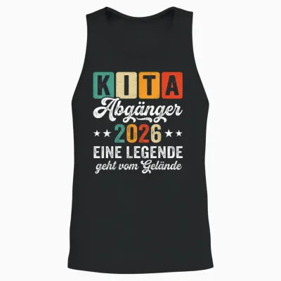 Kita Abgänger 2026 Eine Legende Geht Vom Gelände Retro Junge Unisex Tank Top - Black