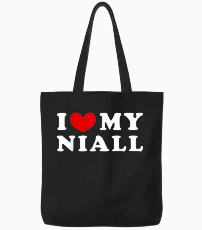 I Love My Niall, Ich Liebe Meinen Niall Tote Bags - Black