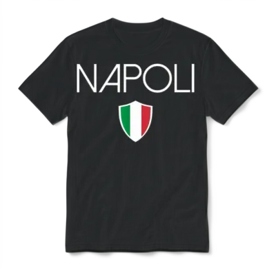 Napoli Jersey Italian Flag Naples Italy Unisex T-Shirt - Black