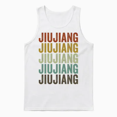 Jiujiang China Retro Vintage Unisex Tank Top - White