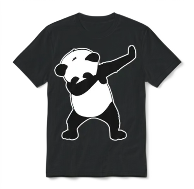 Dab Life Panda Dance Funny Unisex T-Shirt - Black