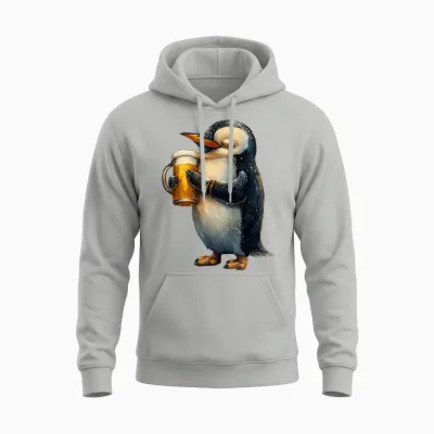 Pinguin Bier Unisex Hoodie - Ash