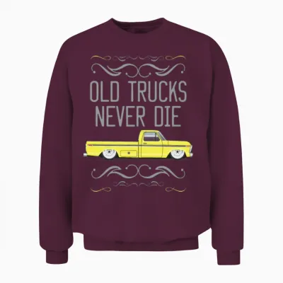Old Trucks Tampico Yellow Unisex Sweatshirt - Maroon