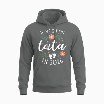 Future Aunty Announcement Pregnancy Sister I Will Be Tata 2026 Unisex Hoodie - Graphite Heather