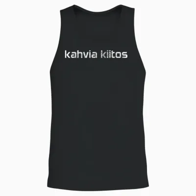 Kahvia Kiitos Coffee Please in Finnish Suomi Finn Finnland Unisex Tank Top - Black