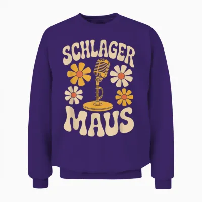 Schlager Maus Schlagerparty Jga Frauen Mädels Schlagermaus Unisex Sweatshirt - Purple