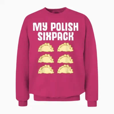 Teigtasche Witz Sixpack Polen Pole Polnisch Polska Pierogi Unisex Sweatshirt - Heliconia