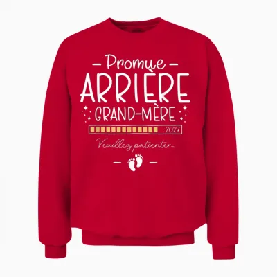 Annonce Future Arrière Mamie Promue Arrière Grand Mère 2027 Unisex Sweatshirt - Red