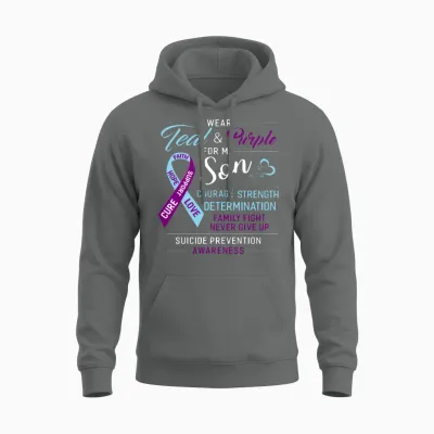 Courage Strength Determination Unisex Hoodie - Graphite Heather