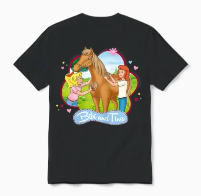 Bibi & Tina - Pferde Sommer Unisex T-Shirt - Black