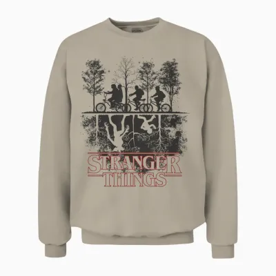 Stranger Things the Upside Down Logo Unisex Sweatshirt - Sand