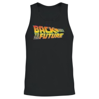 Back to the Future Logo Unisex Tank Top - Black – 2