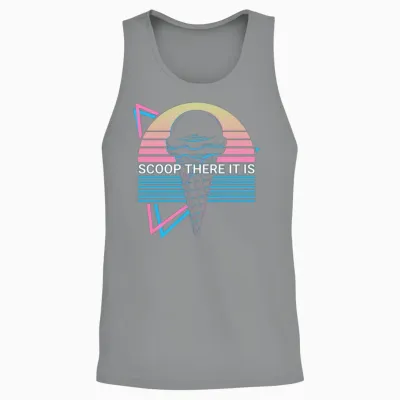 Ice Cream Retro Unisex Tank Top - Sport Grey