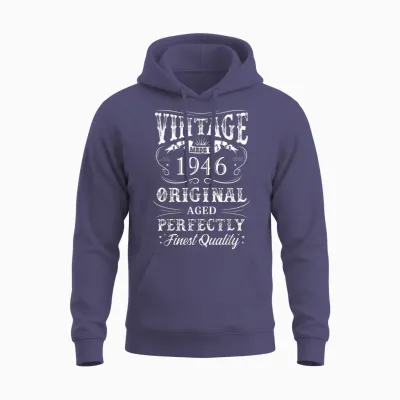 Millésime 1946 Légendaire Depuis 1946 Unisex Hoodie - Heather Sport Dark Navy