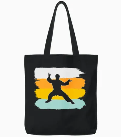 Mma Retro Tote Bags - Black