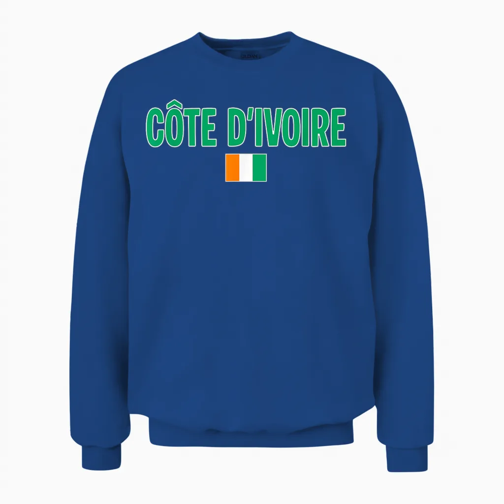 Ivorische Flagge Elfenbeinküste Unisex Sweatshirt in Royal