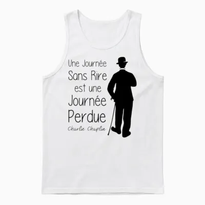 Une Journée Sans Rire !! Unisex Tank Top - White