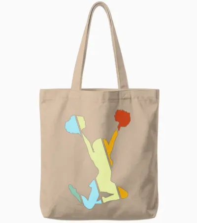 Cheerleading Retro Tote Bags - Natural