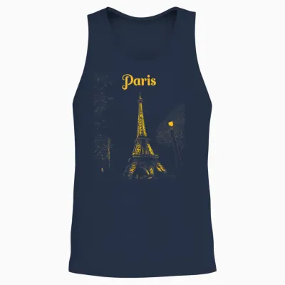 Holidays in Paris, Holidays in France, Eiffel Tower,love Paris Unisex Tank Top - Navy