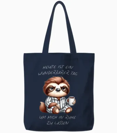 Heute Ist Ein Wunderbarer Tag Um Mich in Ruhe Zu Lassen Tote Bags - Navy