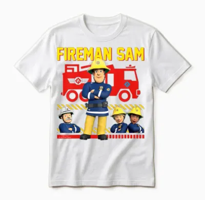 Children's T-Shirt Fireman Sam - Allzeit Bereit Unisex T-Shirt - White
