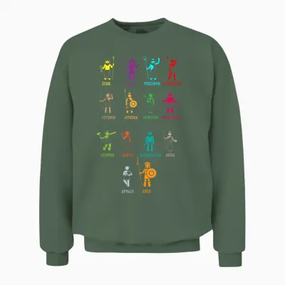 Greek Mythology Gods - Gods of Greece T-Shirt Small Unisex Sweatshirt - Military Green