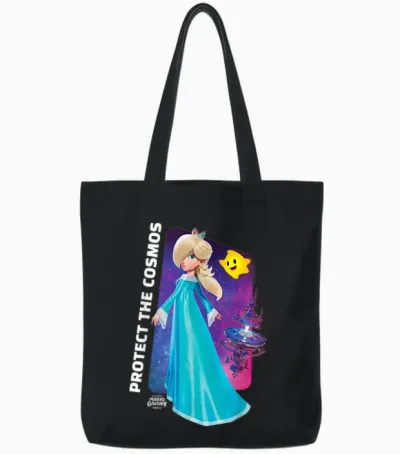 The Super Mario Galaxy Movie Rosalina Protect the Cosmos Tote Bags - Black