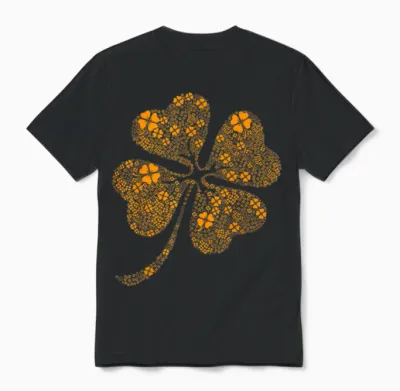 Funny St Patrick's Day Ireland St Patrick's Day Clover T-Shirt, Green, S Unisex T-Shirt - Black