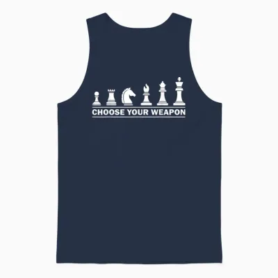 Funny Chess Gift for Chess Lover Kids Boys Girls Cool Player T-Shirt Small Unisex Tank Top - Navy