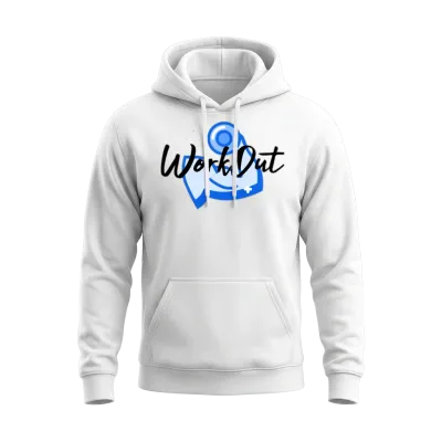 Workout Muscles Unisex Hoodie - White