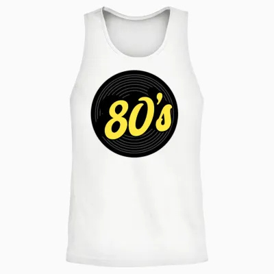 80s Retro Cassette Unisex Tank Top - White
