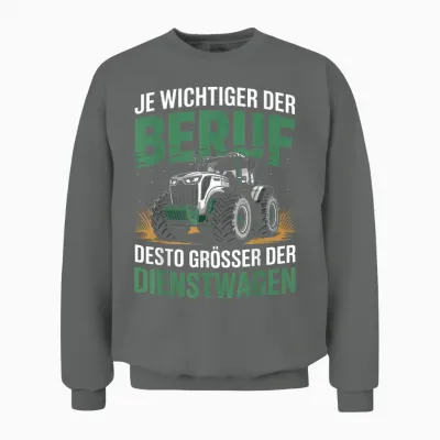 T-Shirt with German Text "landwirt Bauer" Funny Service Car Unisex Sweatshirt - Graphite Heather